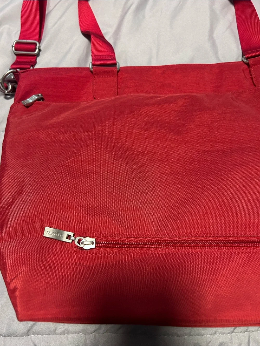 Baggallini Red Laptop Briefcase Travel Bag Shoulder Strap Double Handles